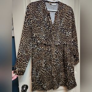 Zara Animal print babydoll dress Size M